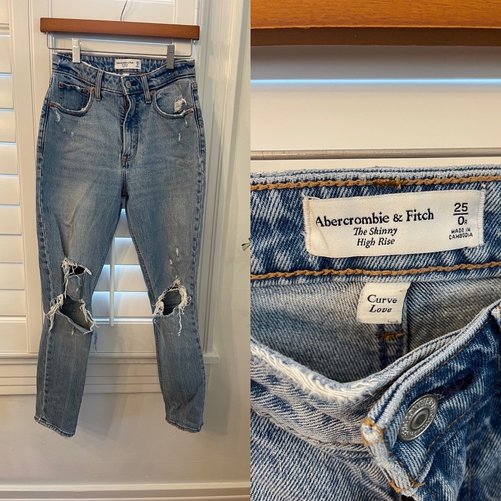 Abercrombie & Fitch The Skinny High Rise, Curve Love, Size 0